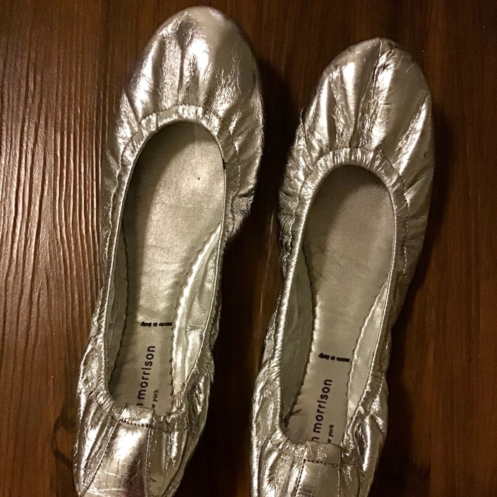 Sigerson Morrison Silver Ballet flats Size 9